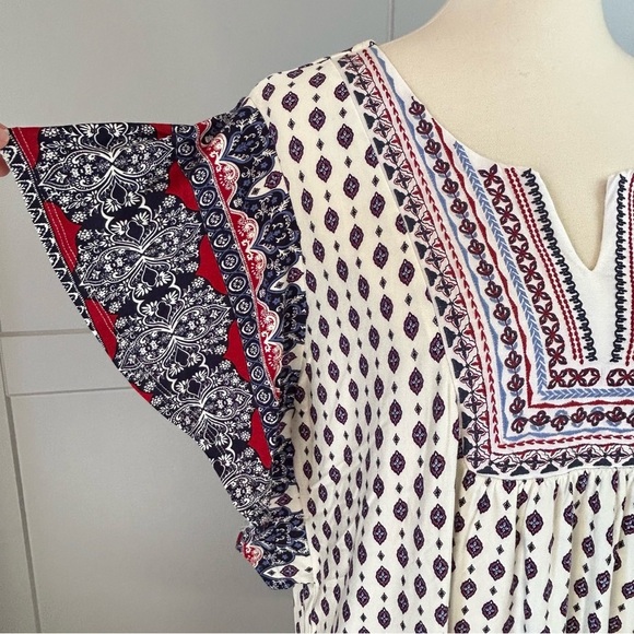 NWT One World Live and Let Live Women’s XXL Short Sleeve Tunic Top Boho Hippie - Picture 5 of 10